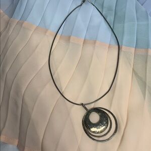 Silpada silver necklace 925 circle pendant Perspective see pics for condition